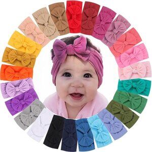 25 Pack Baby Nylon Headbands Soft Stretch Hair Bands Newborn Infant Toddler